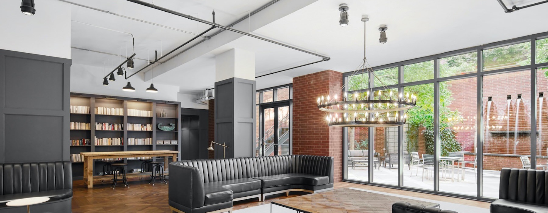 resident lounge with ample lighting