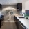 c-shaped kitchen with recessed lighting