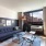 stylish living room with oversized window