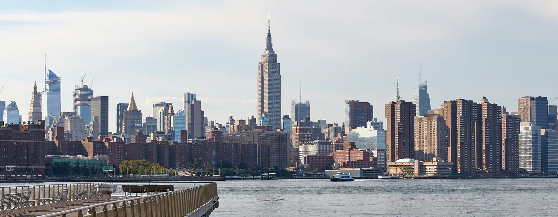 New York City skyline across the river